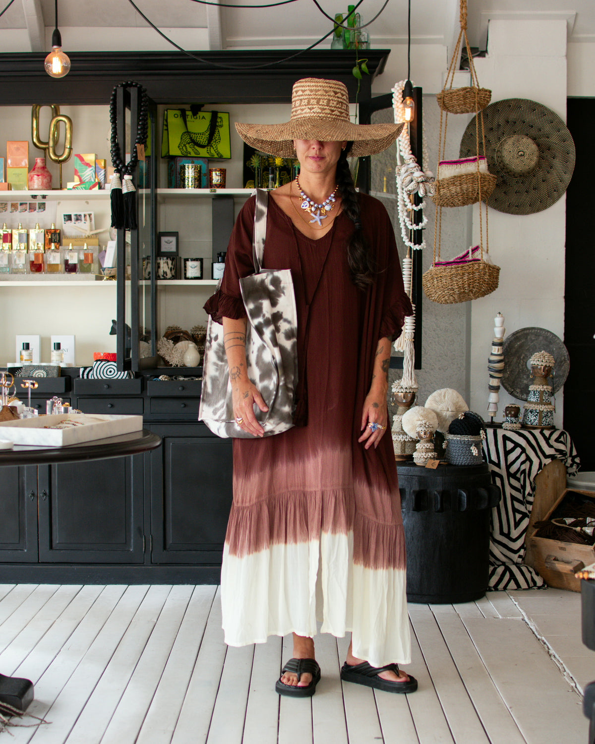 Playa Ombré Maxi Dress Burgundy