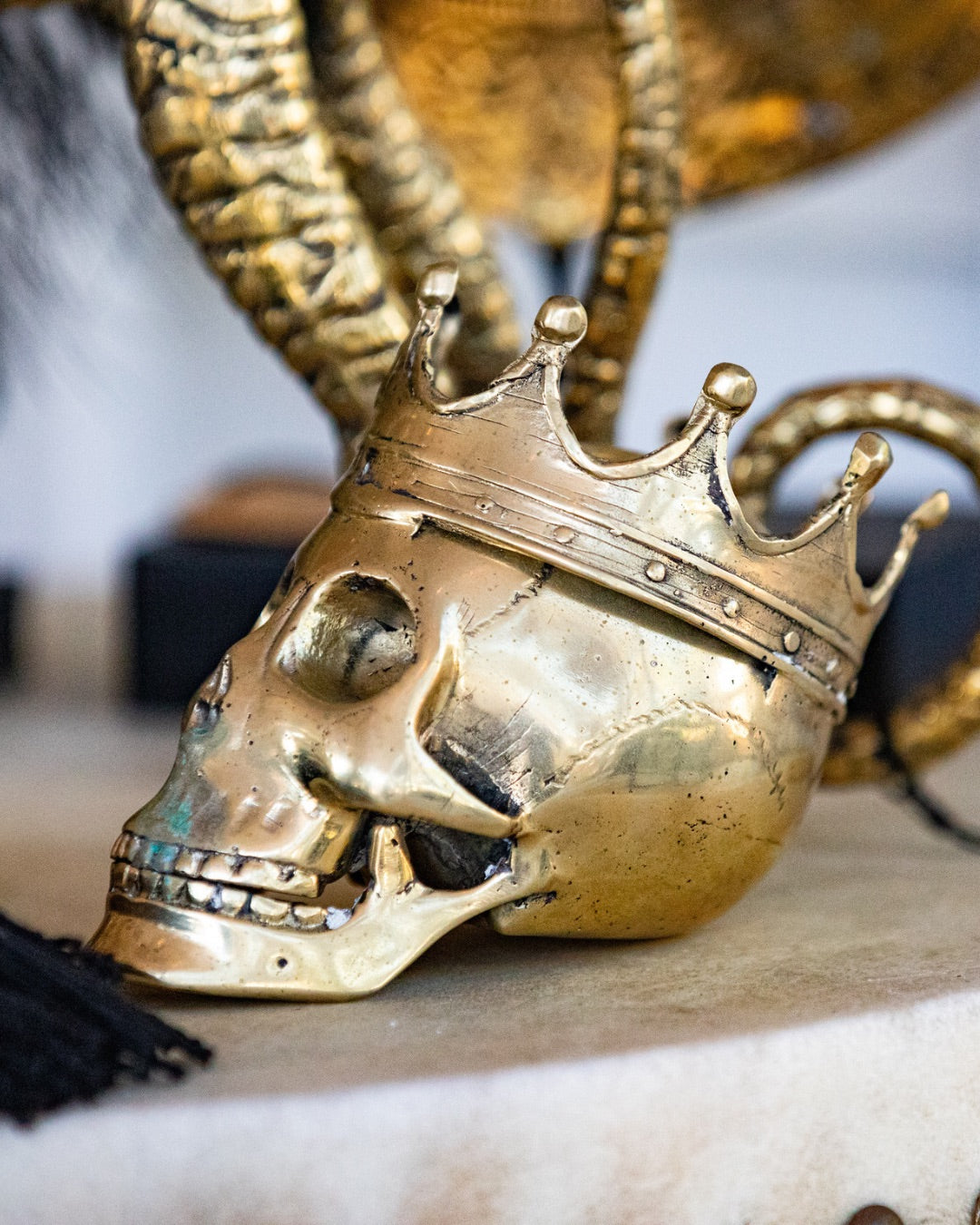 Brass Crowned Skull