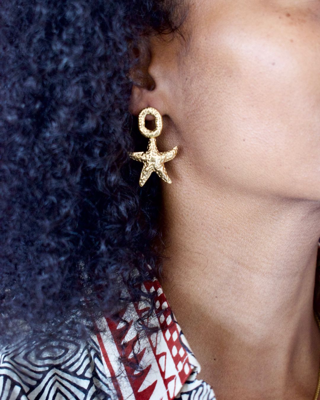 Golden Seastar Earrings
