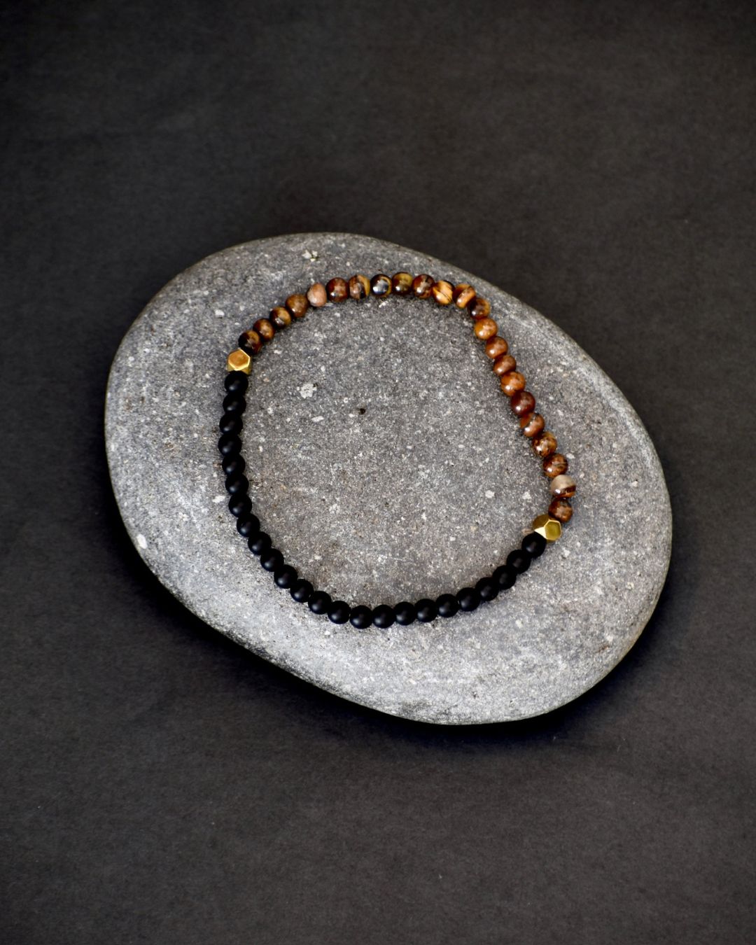 River Flow Beaded Bracelet Tigers Eye