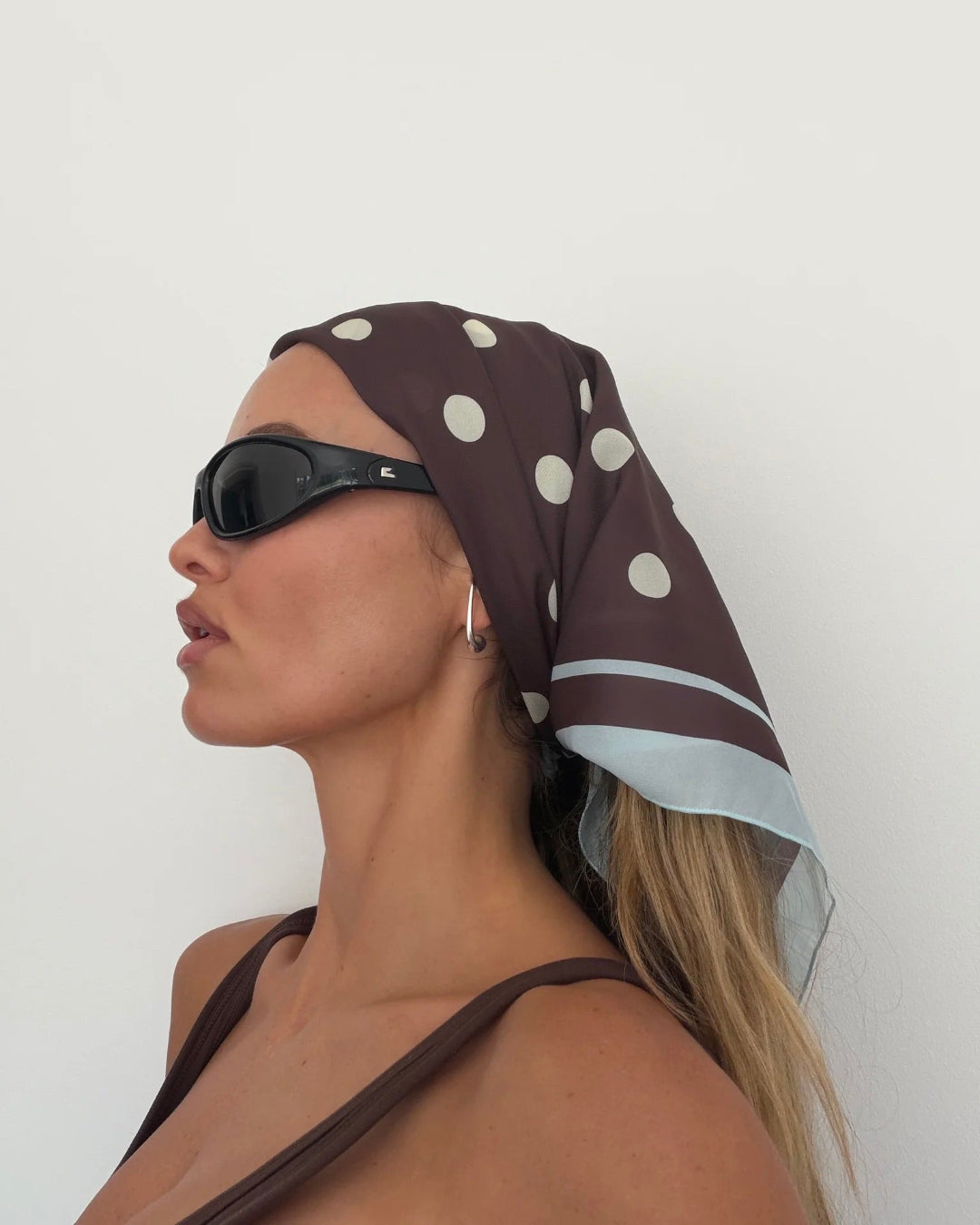 ssaint polka dot head scarf