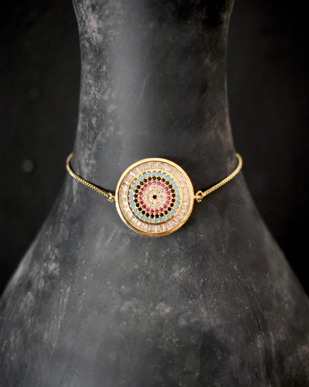 Full Moon Evil Eye Bracelet
