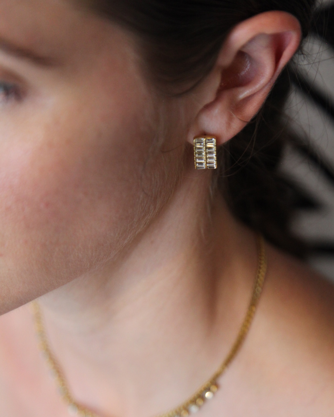 Saba U-Shape Hoop Earrings