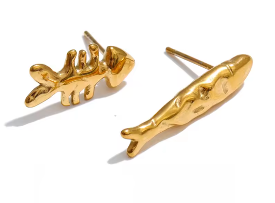 Fish & Bone Earrings