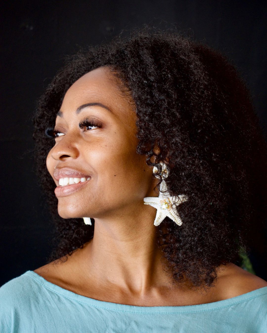 Beaded Starfish Earrings