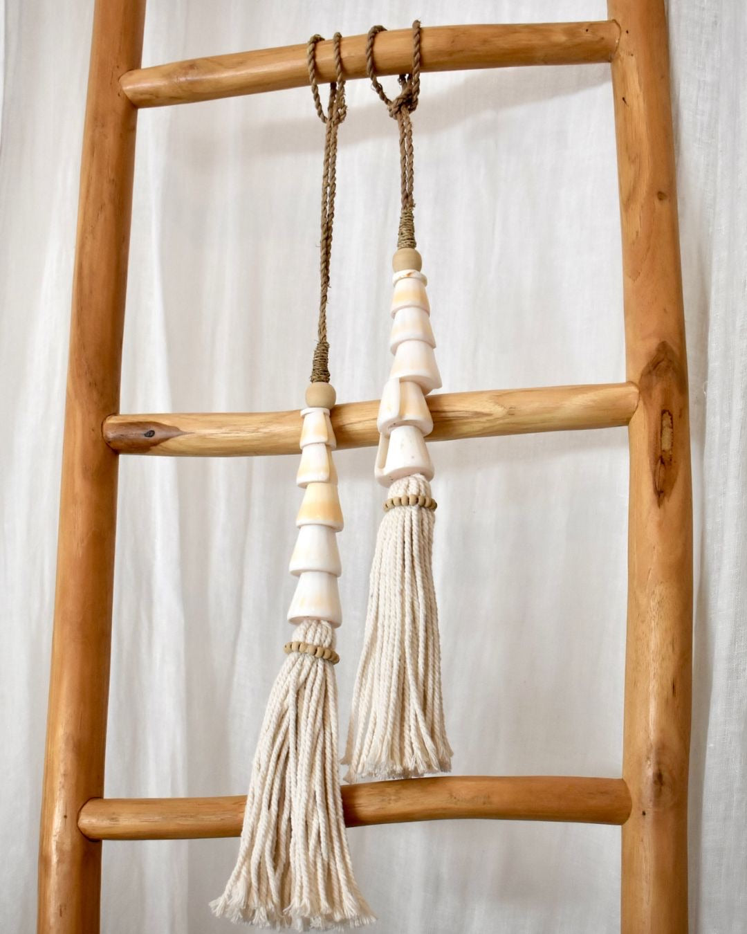 White Cone Shell Tassel