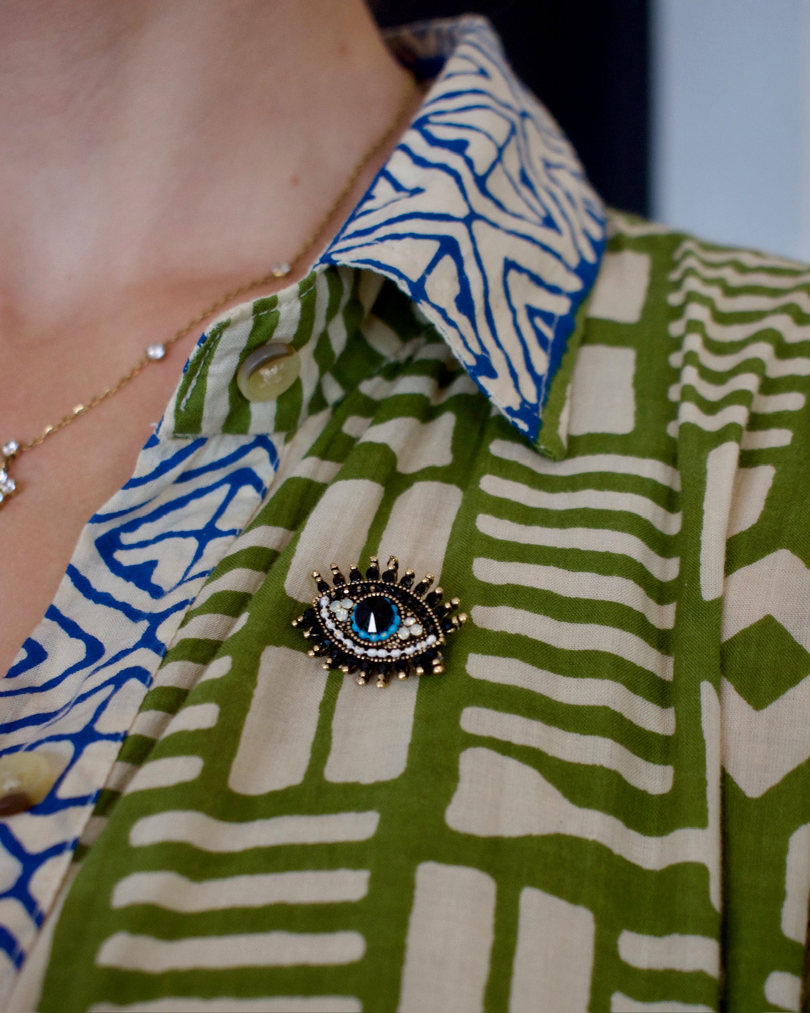 Evil Eye Mini Brooch (photos)