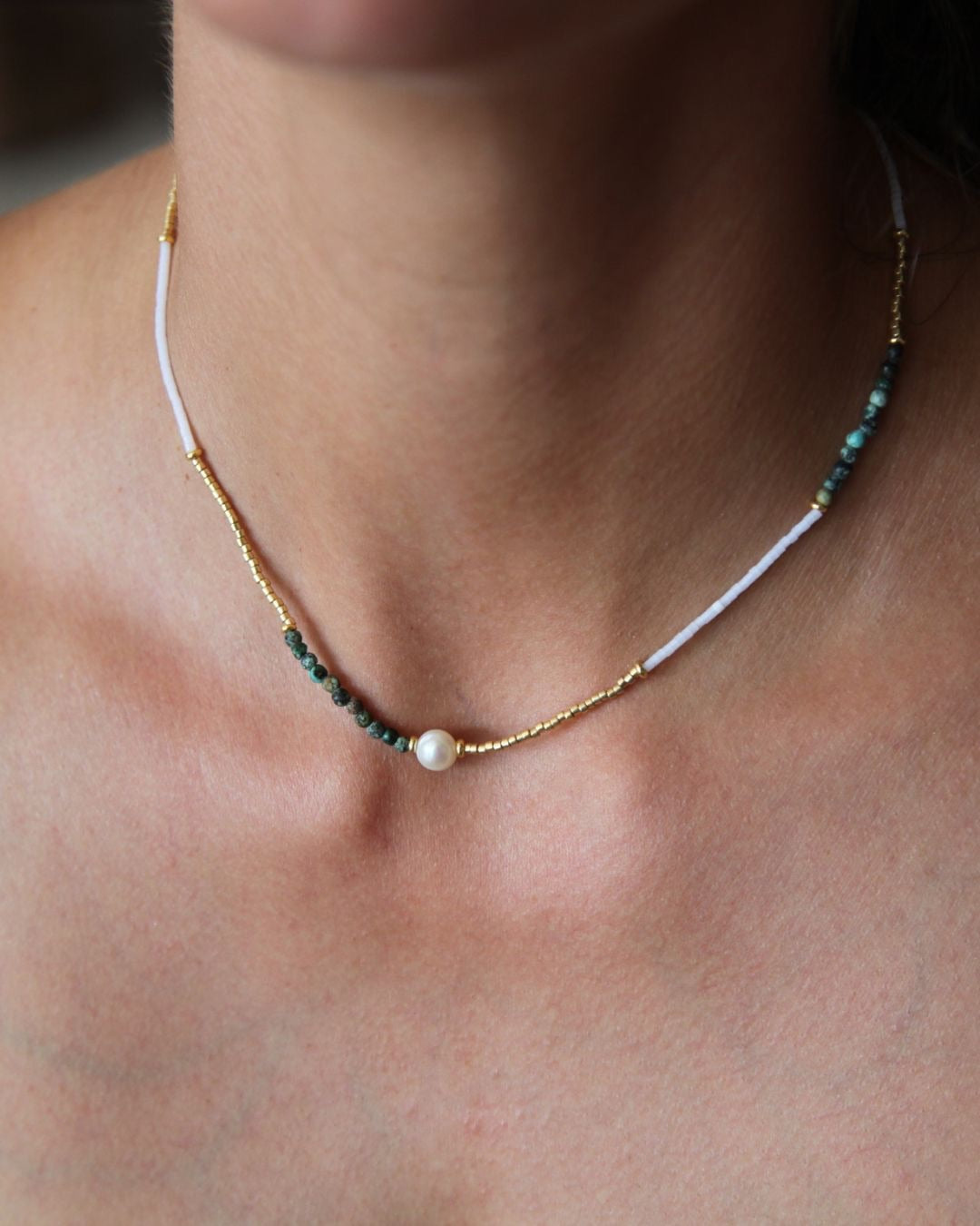 Santa Cruz Pearl & Turquoise Necklace