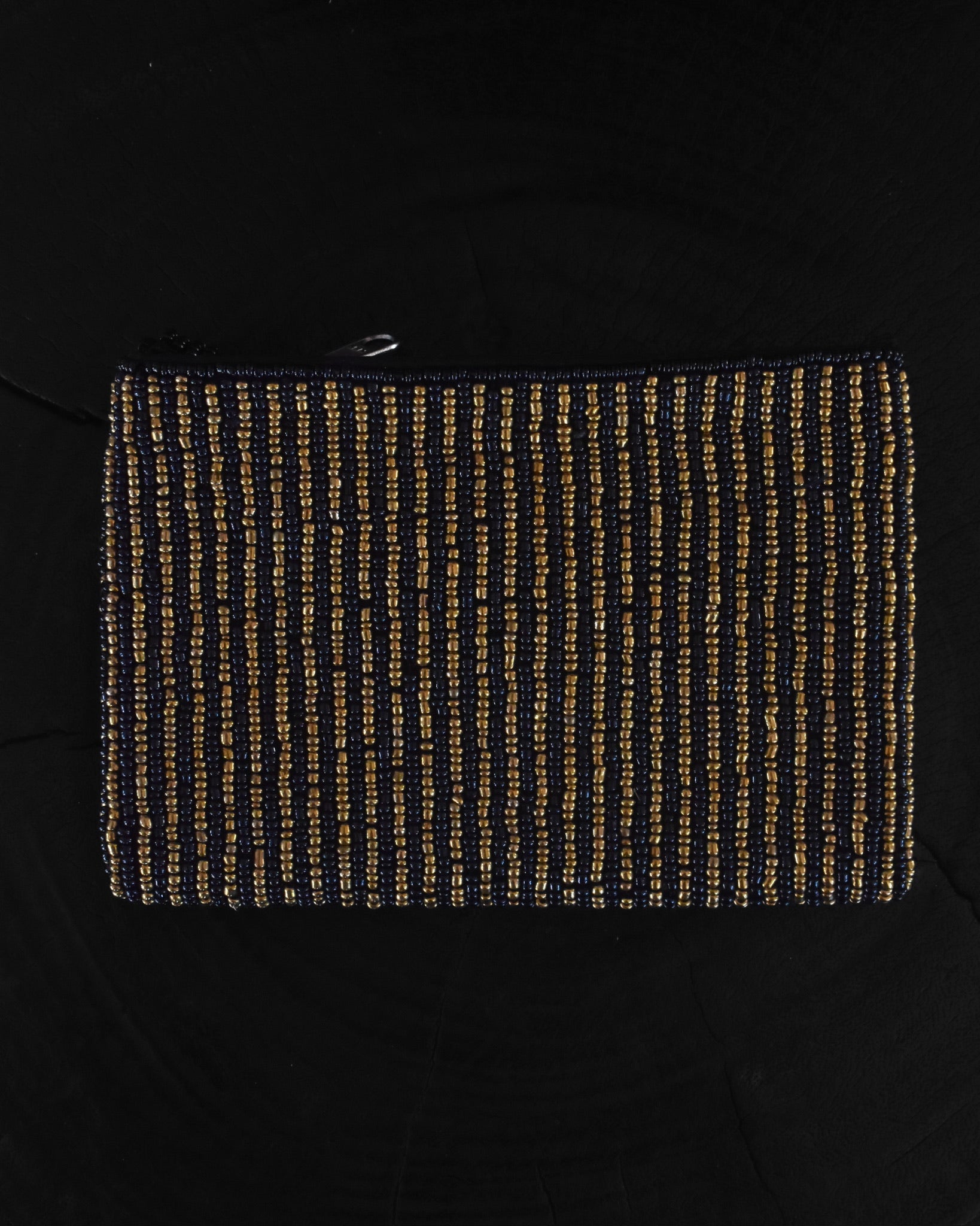 Golden Twirl Beaded Purse