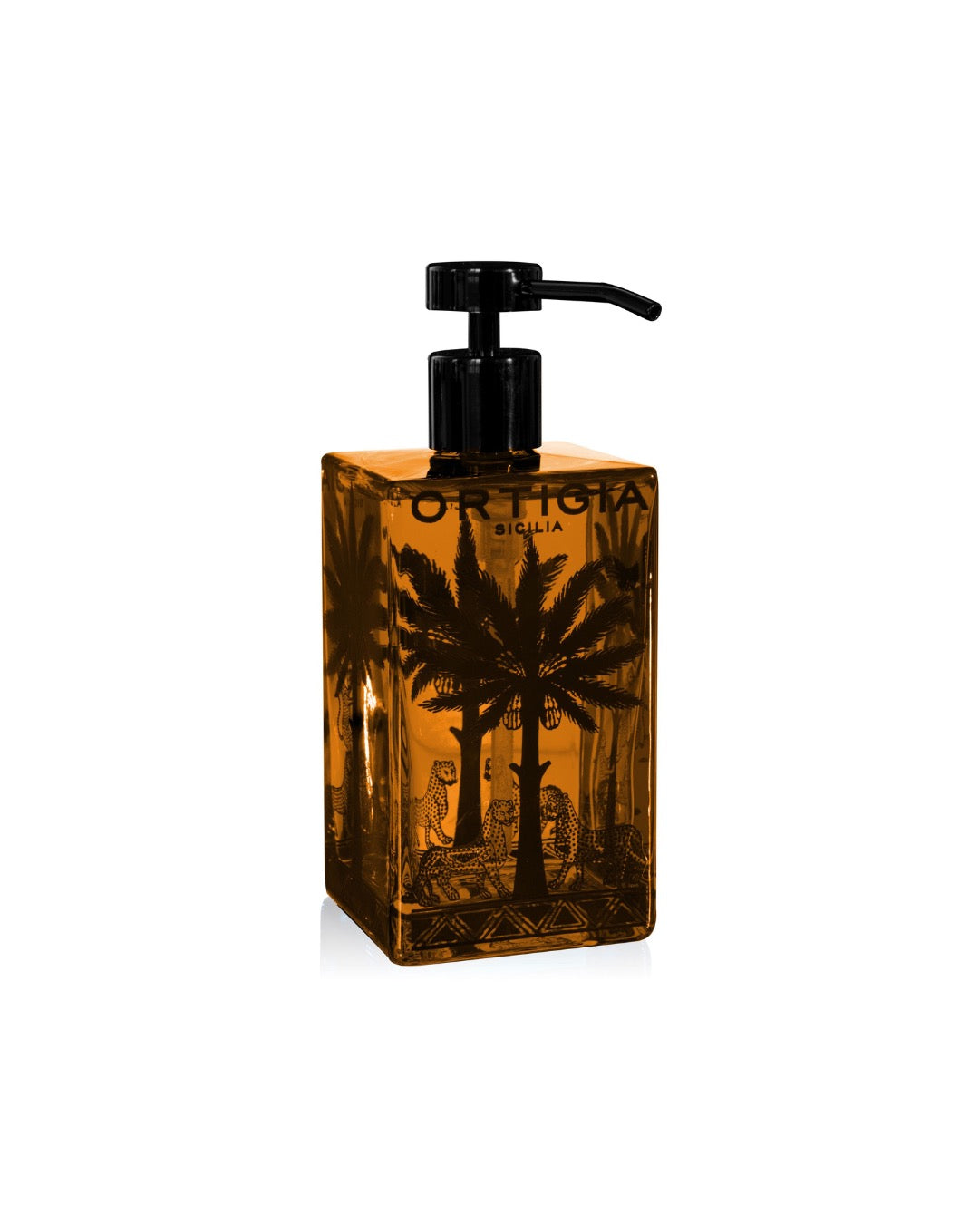 Liquid Soap Glass Bottle | Ambra Nera | Ortigia