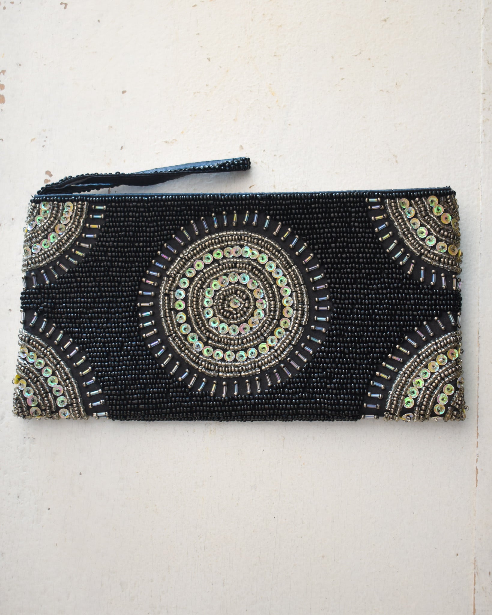 Soleil Beaded Clutch Mirror