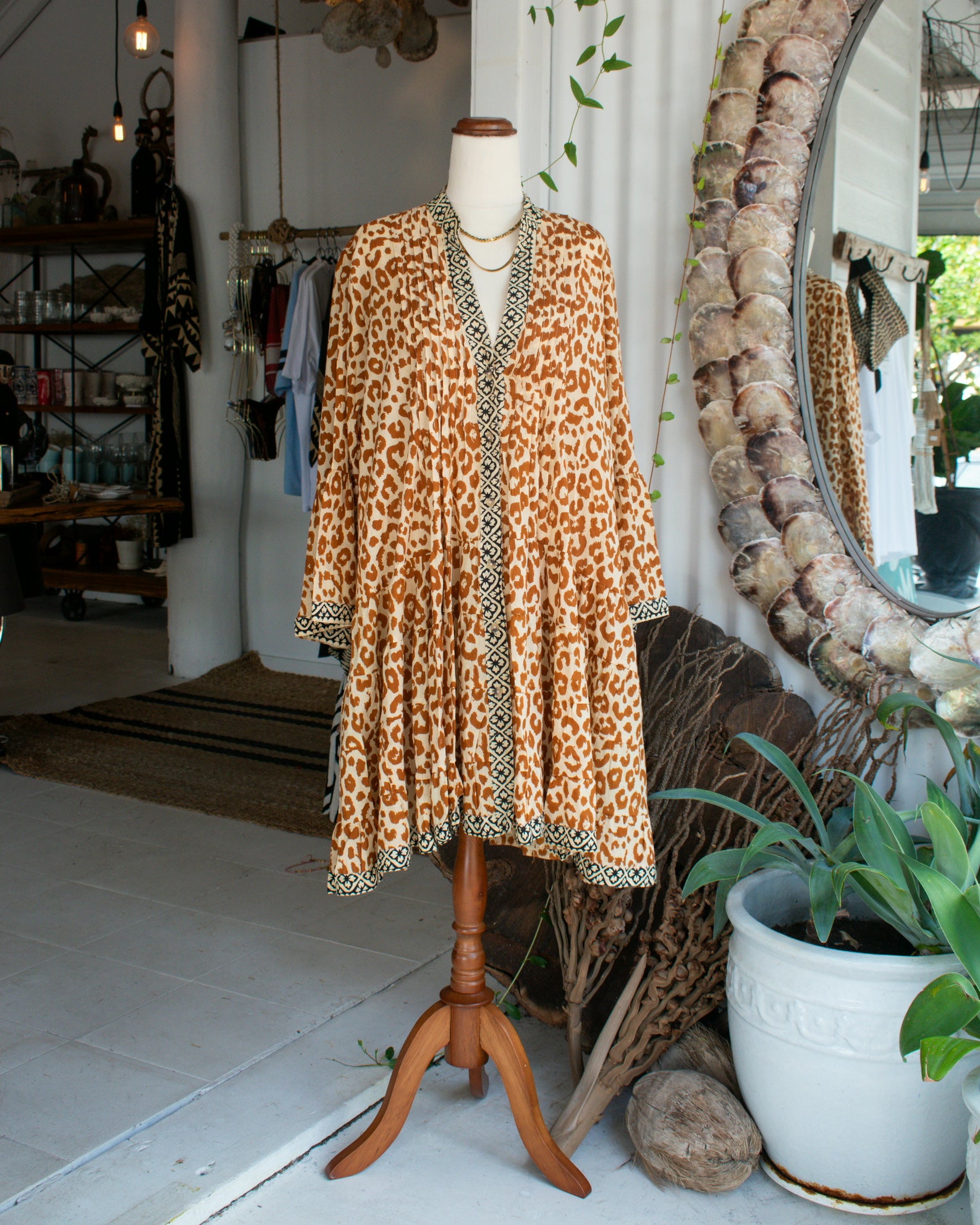 Riviera Midi Dress Savanna