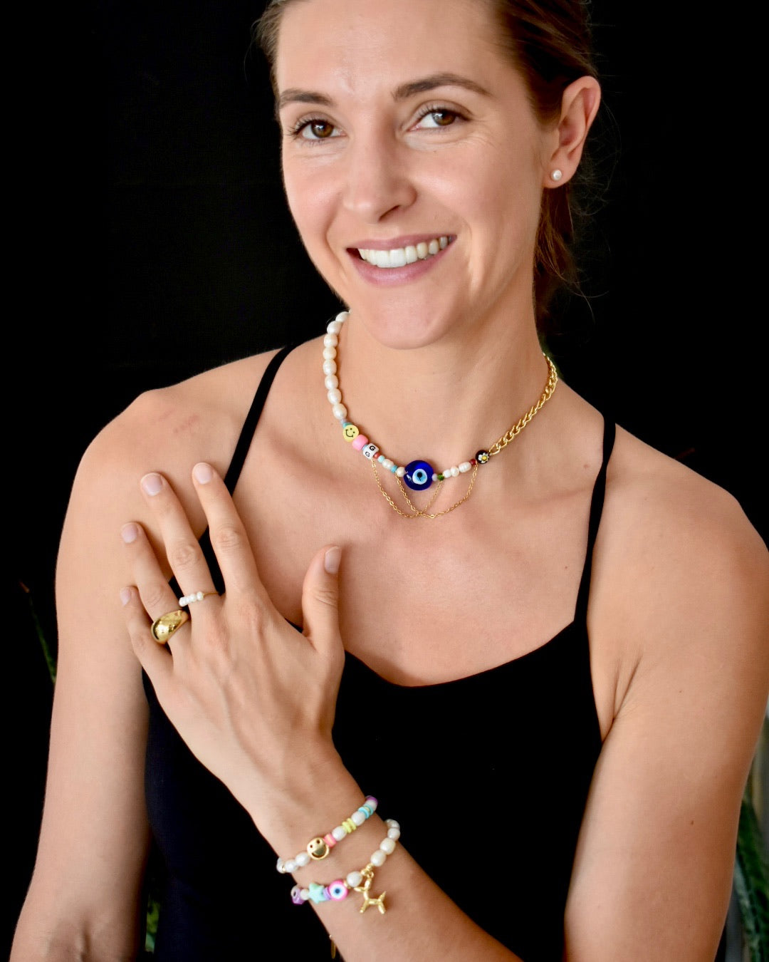 Smiley Pearl Bracelet