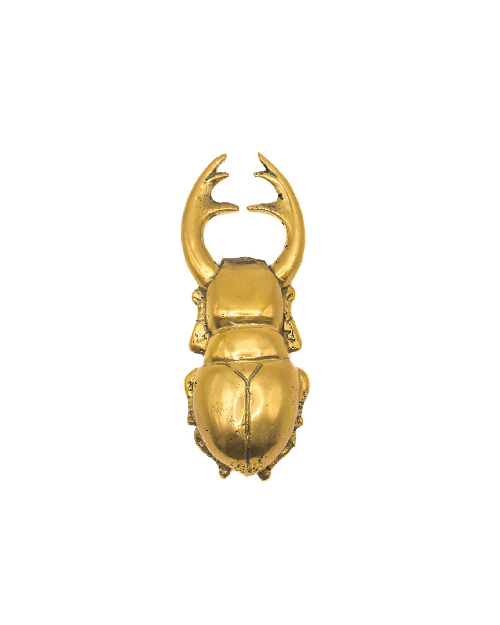 Brass Scarab Beetle Bottle Opener