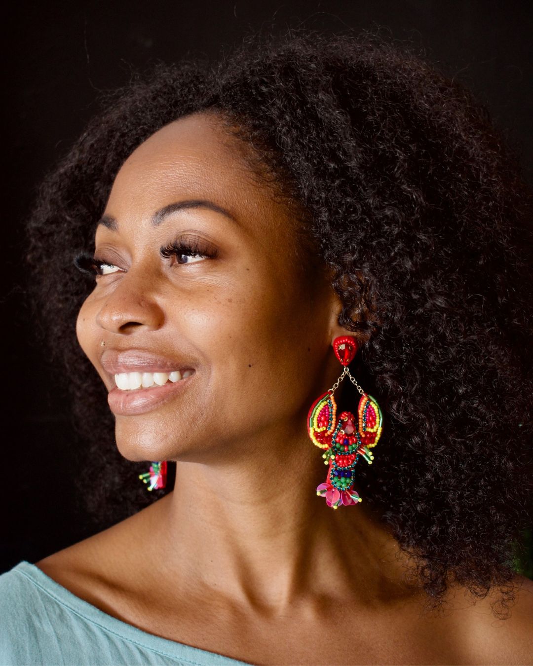 Beaded Lobster Earrings
