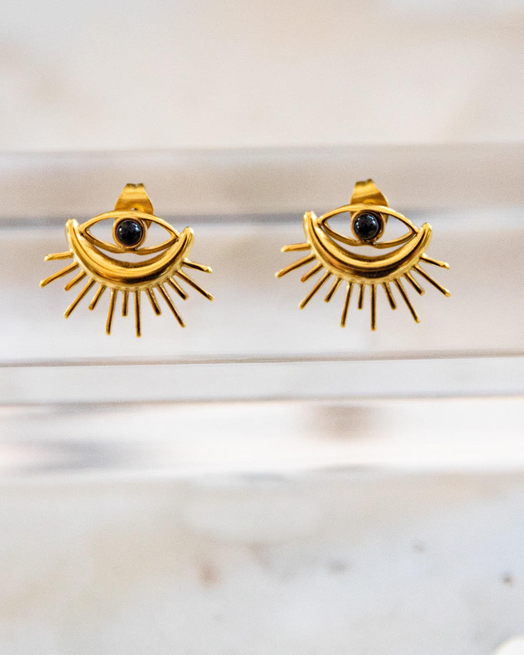 Luscious Lashes Evil Eye Earrings