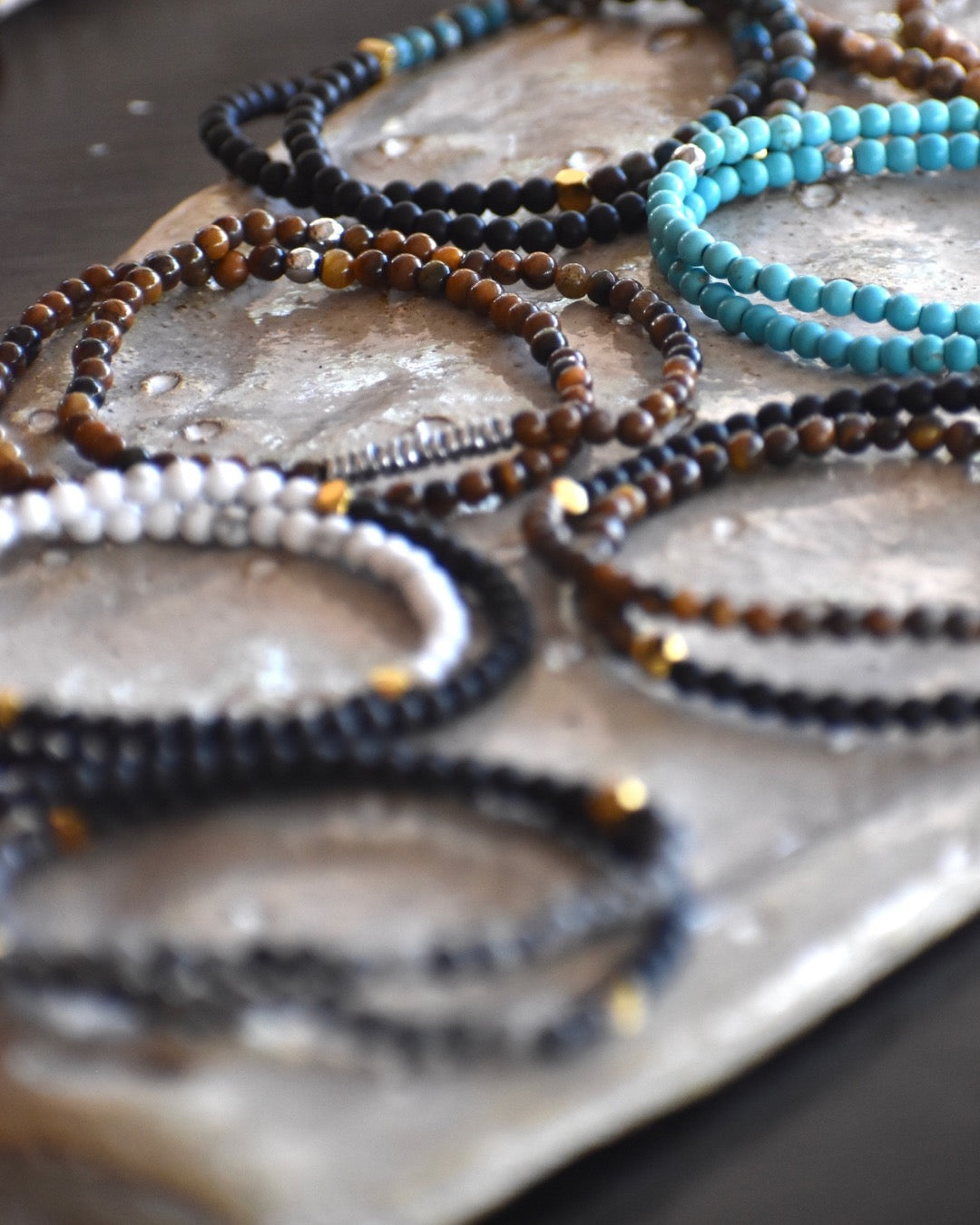 River Flow Beaded Bracelet Tigers Eye