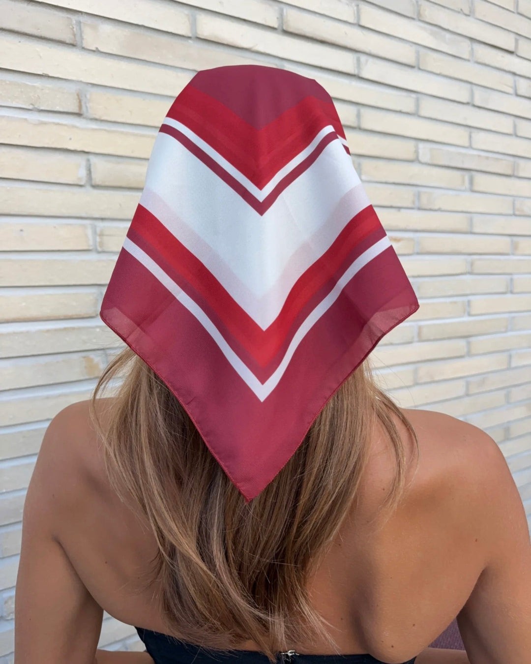 SSAINT RED PRINT HEAD SCARF 1