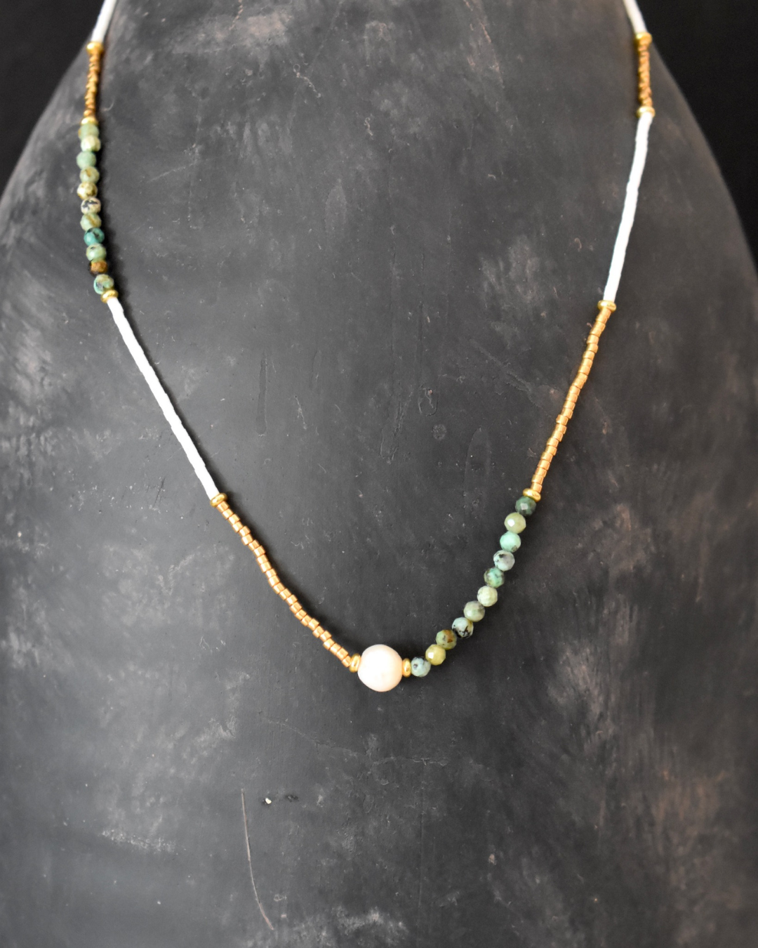 Santa Cruz Pearl & Turquoise Necklace
