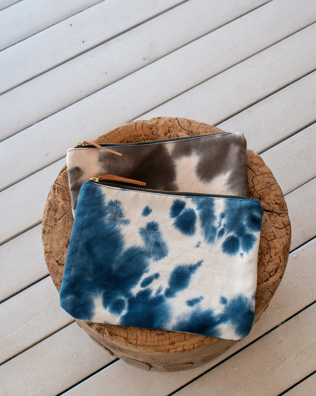 Shibori Zip Clutch