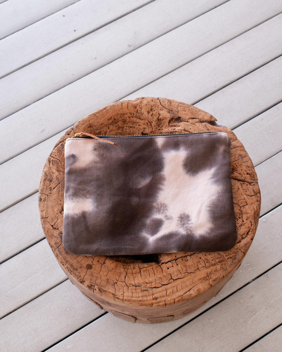 Shibori Zip Clutch