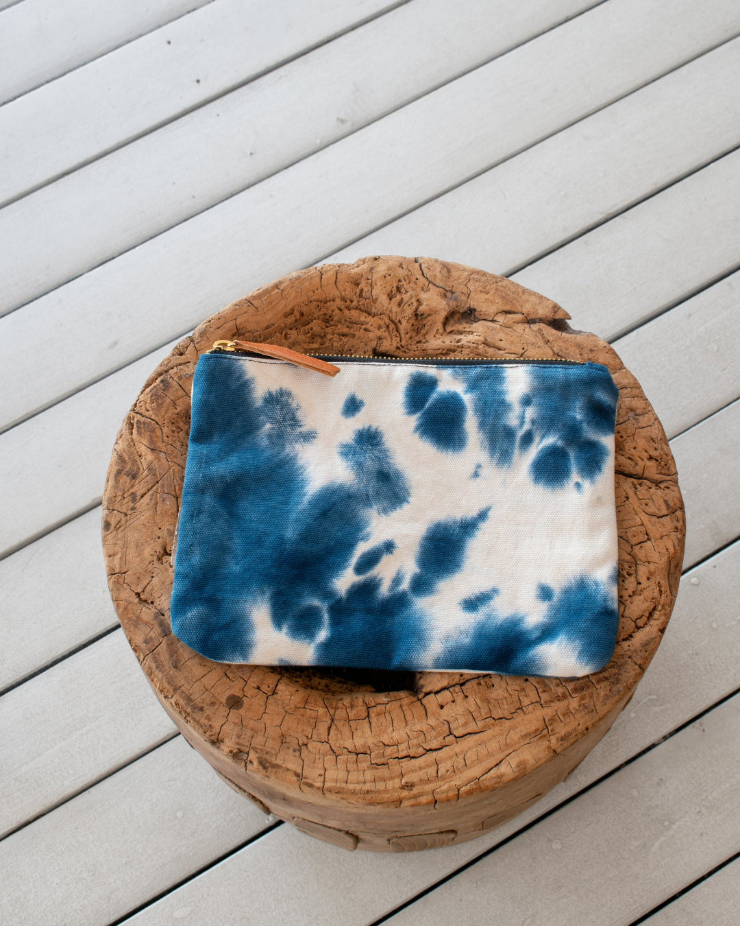Shibori Zip Clutch