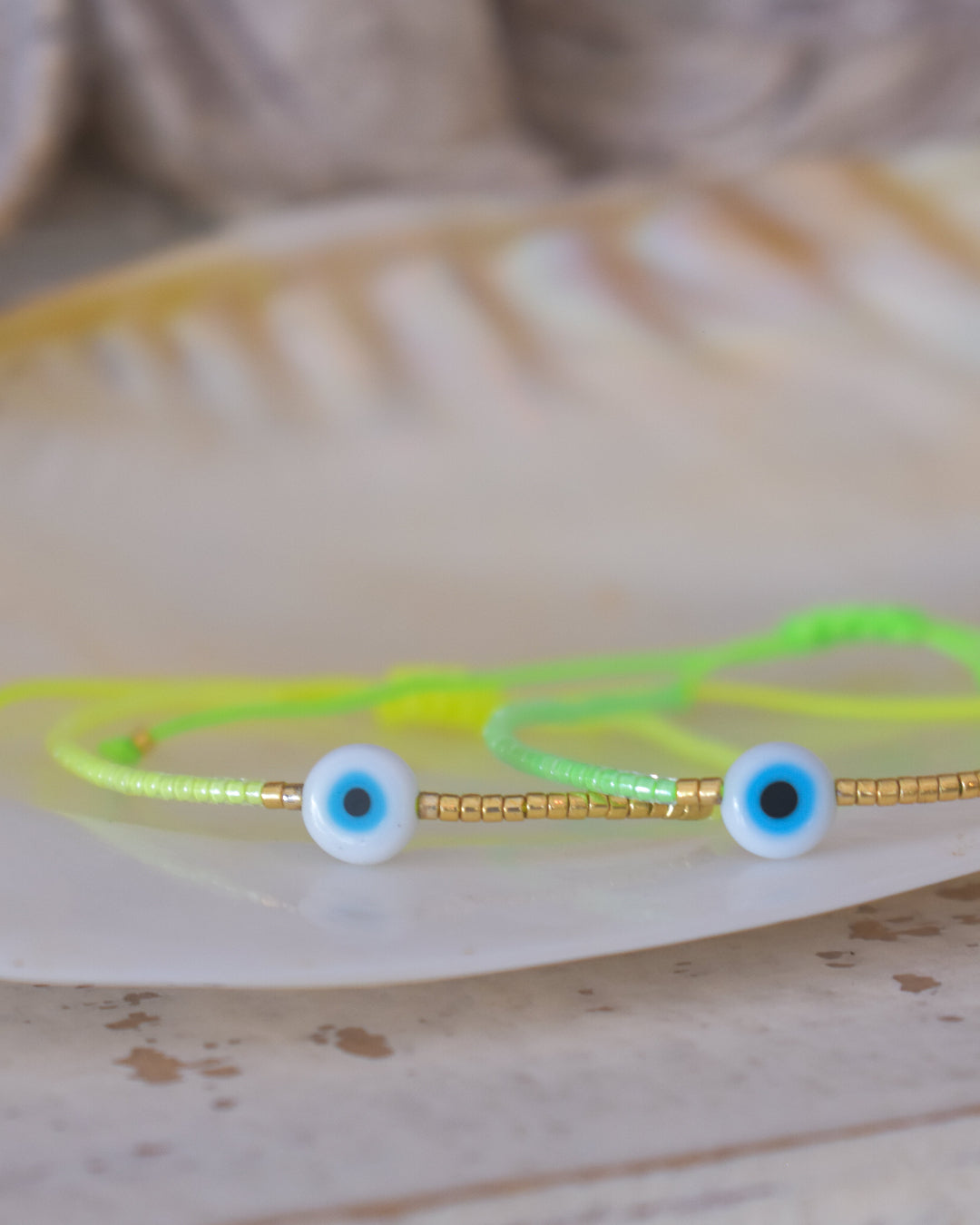 neon beaded bracelet