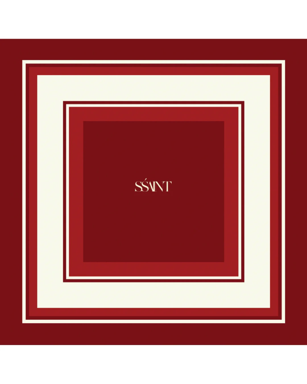 SŚAINT Red Print Head Scarf